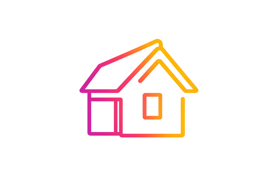 Icône maison pour les services de rénovation et peinture